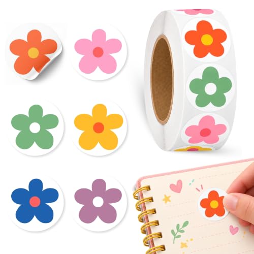 Pegatinas de Flores Multicolor para Niños, flower stickers, 1 Unidad