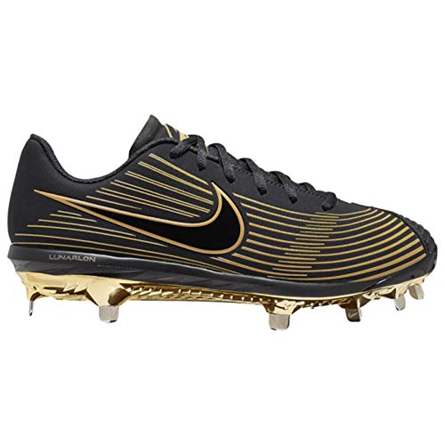 Nike Lunar Hyperdiamond 3 Pro Metal Fastpitch Chaussures de softball pour femme, Noir (noir/or), 43 EU