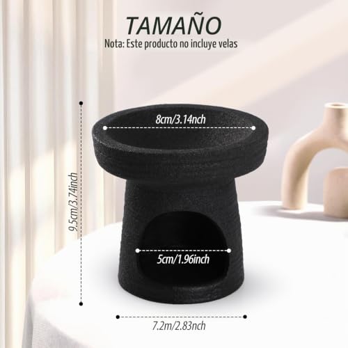 Miniatura 2 de Bighan Quemador De Cera Para Derretir, Calentador De Cera Surtido, Quemador De Cera, Quemador De Aceite De Cerámica, Soporte Para Aromaterapia, Difusor Perfumado, Decoración Del Hogar, Dormitorio