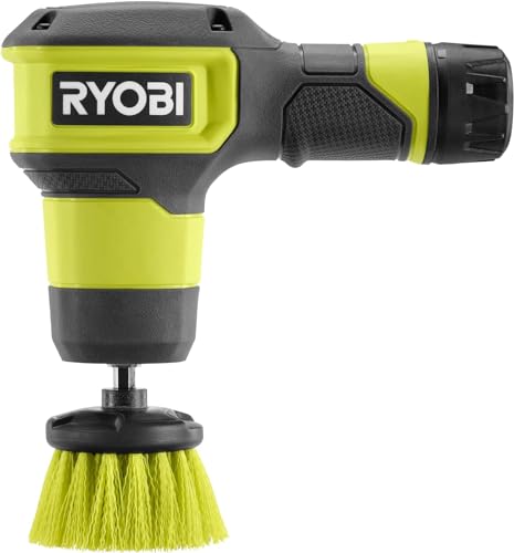 RYOBI Akku-Reinigungsbürste Mini RSCR4-120G 4V 2Ah mit 300 U/min-1, Autoreifen, Waschbecken, Außenmöbel