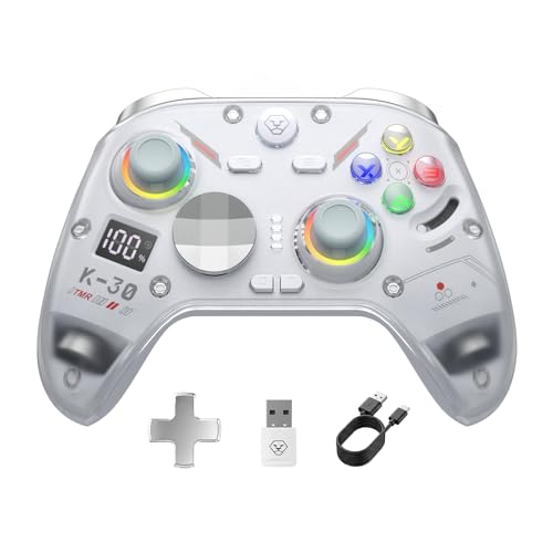 Image of Aolion gaming K30 Wireless Gaming Controller for Switch 2 /Switch /PC /iOS /Android, TMR Joysticks with 1000Hz Polling Rate, Hall Triggers, Swappable ABXY Buttons, RGB Lighting, Programmable Back Buttons