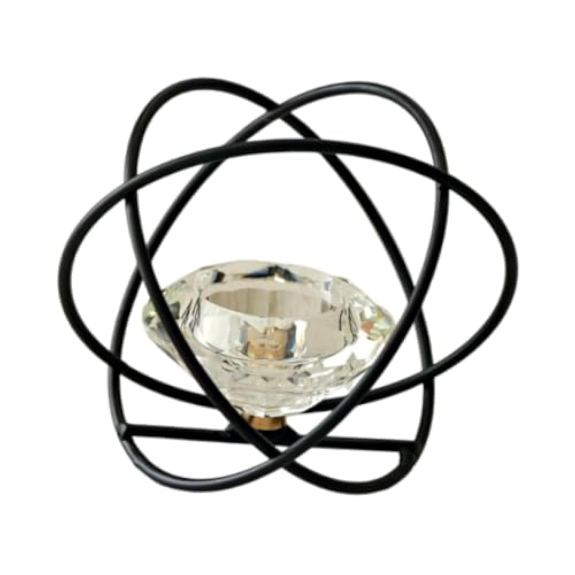 Modern Black Tea Light Candle Stand, Elegant Decor