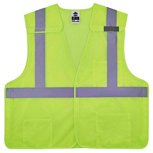 Image of Ergodyne unisex-adult Glowear 8217ba Breakaway Mesh Hi-vis Safety Vest - Type R, Class 2