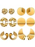 6 Pair Gold Threader Dangle Earrings Long Chain Threader Statement Tassel Drop Dangle Ear Line Eardr