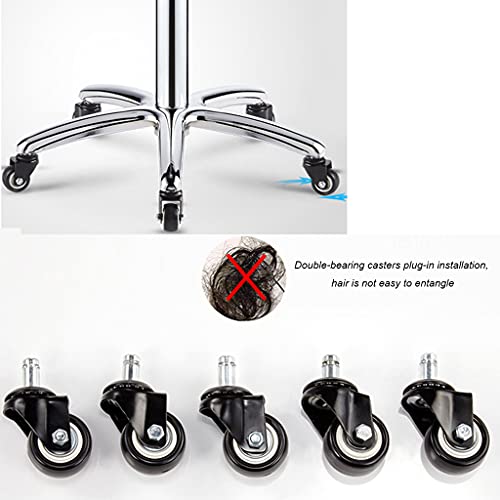 Tabourets de comptoir rembourrés et pivotants avec base solide à 5 roues - 6