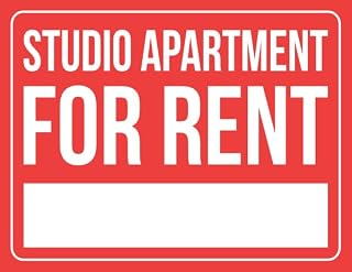 Studio Apartment for Rent Sign - Sale Metal Sign 8x12 Inch for Security Use
