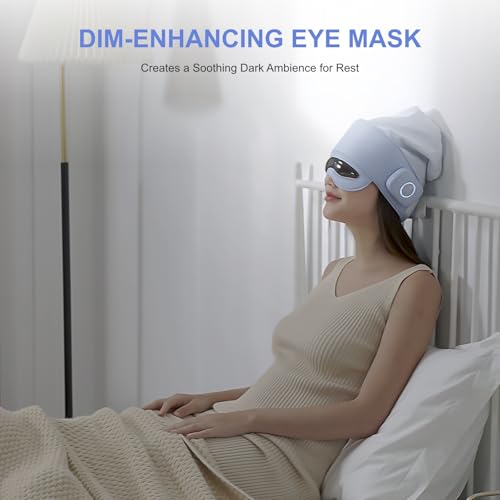 Head Massager for Fatigue Relief, Eye Massager with Heat, Head and Eye Massage for Stress Relief, Bluetooth-Capable, Rechargeable, Ideal for Rest & Relaxation,Avoid Walking/Reading While Using - Image 5