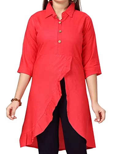 Image of Aarika Girl's Cotton Regular Tunic Shirt