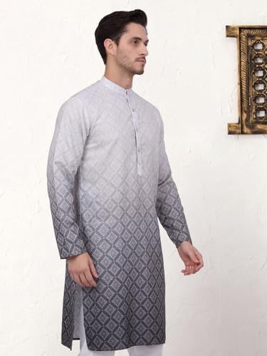 Image of Jompers Men's Ombre Pure Cotton Straight Kurta