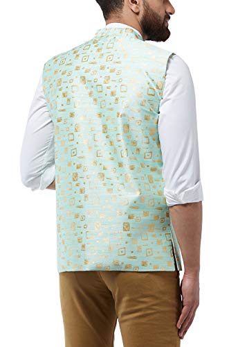 Image of SOJANYA (Since 1958 Men's Jacquard Silk Designer Waist Coat