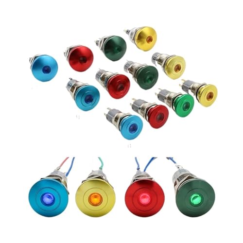 Interrupteur bouton d'arrêt d'urgence étanche 16mm autobloquant LED vert 3V