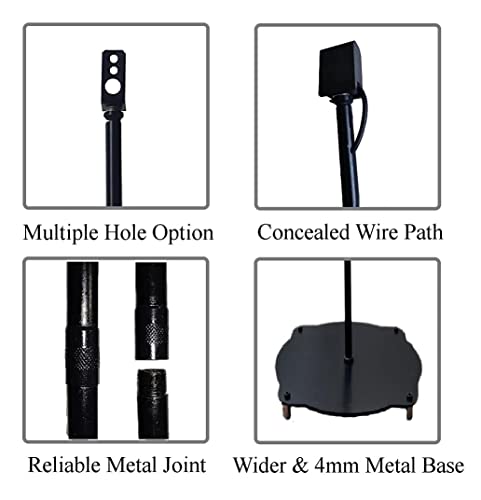 Image of MYL 2 Different Fixed Height Satellite Speaker Stand for Home Theatre Speakers 2.1; 5.1 and 7.1 and Slide Connector for All Kind of Bose Speakers - Pack of 2 Stands (1Pairs) (BS-11) (Black)