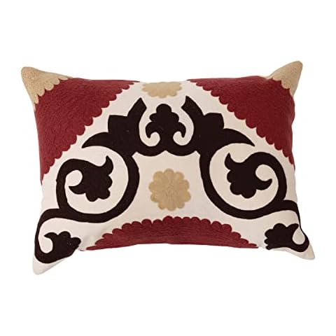 Creative Co-Op Suzani Embroidered Lumbar Pillow Cover