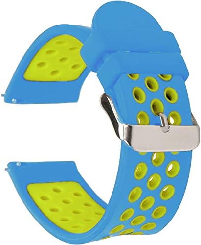 Universal 18mm 20mm 22mm 24mm Width Silicone Watch Band Replacement, Choose Size and Color