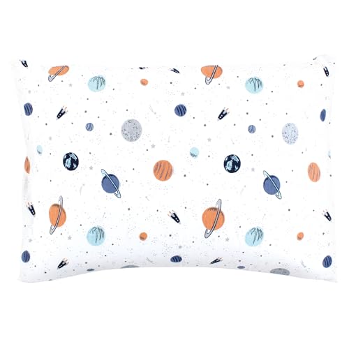 Image of Hudson Baby Unisex Baby Cotton Toddler Pillow Case, Space, One Size