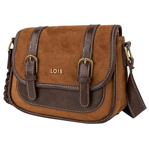 Lois - Bolso Bandolera Mujer Versátil para Diario y Viajes Estilo Casual Urbano Práctico Compacto Moda Bolsos De Mujer Bandolera. Bolso Marron Mujer