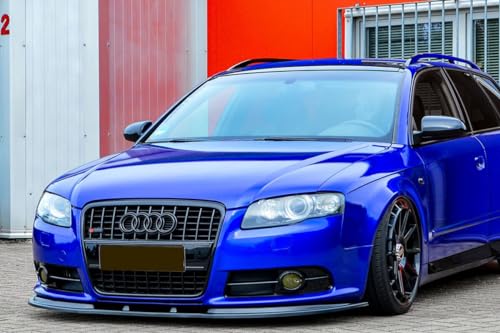 Black Gloss Front Bumper spoiler/skirt/valance For S4 + A4 B7 Avant S-Line 04-09