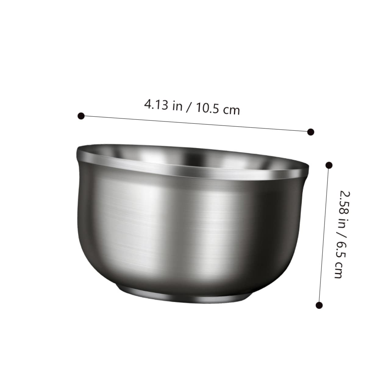 SOLUSTRE Stainless Steel Double Wall Rice Bowl Insulated Soup Bowl for Kitchen Supplies Easy to Clean Multi Functional Use for Rice Noodles and Salads Elegant Design