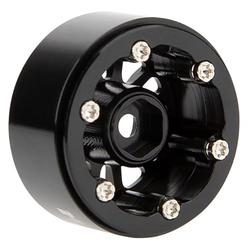 MEUS RACING 0.7 Beadlock Wheels Rims Wheel for Axial SCX30 Redcat Ascent-32 1/30 1/32 RC Crawler Upgrades (Type C, Black) by MEUS RACING - Image 6