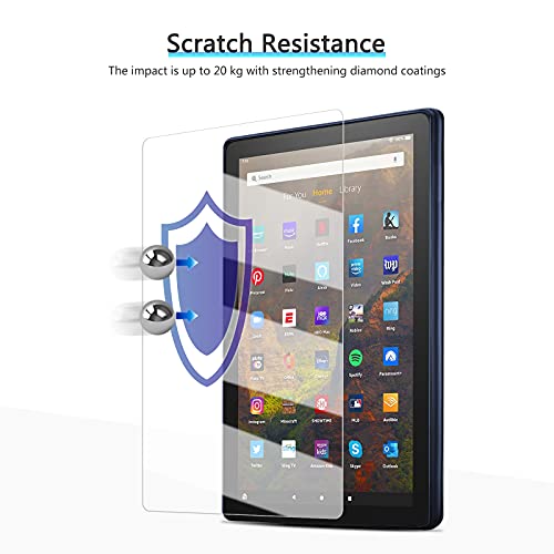 [2 Pack] Omoton Screen Protector For All-New Amazon Fire Hd 10/Fire Hd 10 Plus/Fire Hd 10 Kids/Fire Hd 10 Kids Pro Tablet 10.1 Inch (11Th Generation, 2021 Released), Tempered Glass/Alignment Tool #TOP4