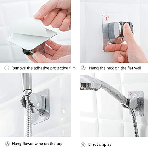 Soporte para cabezal de ducha ajustable sin taladro para un baño impecable 6