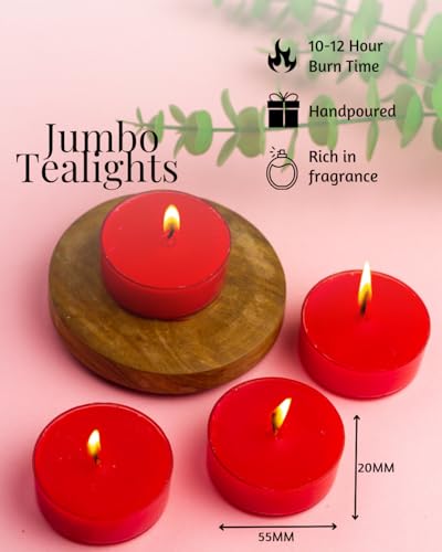 Image of AuraDecor Scented Soy Wax Acrylic Tealight Candle, Organic Luxury Aroma, Aromatic /Aromatherapy Candle || Long Lasting Burning Time (Jumbo Tealight, Juicy Lychee)