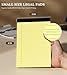 Small Legal Pads 5x8 Notepad, 6 Pack Note Pads 5x8 College Ruled Writing Pads Yellow Legal Note Pads for Work, Micro Perforated Lined Paper 5 x 8 Note Pads 30 Sheets/Pad College Ruled Pads of Paper