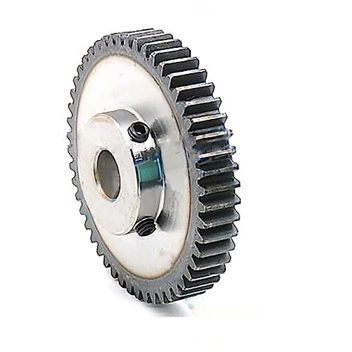 transmission angle 1pcs 1.5M 35T 80 Teeth Spur Gear 10mm 12.7mm 19mm Bore 45 Carbon Steel Gear 1.5 Module 40T 50T 60T Pinion Gear With Step driver shaft ( Color : 16mm bore (5x2.3mm key) , Size : 60 T