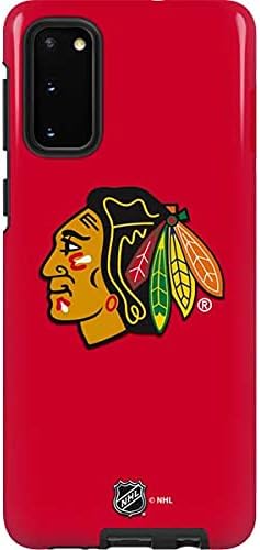 Skinit Pro Phone Case Compatible with Galaxy S20 - Officially Licensed NHL Chicago Blackhawks Distressed Design