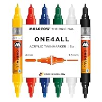 Molotow – Molotow One4All Acrylic Twin Marker Basic Set 1 (1,5 und 4,0