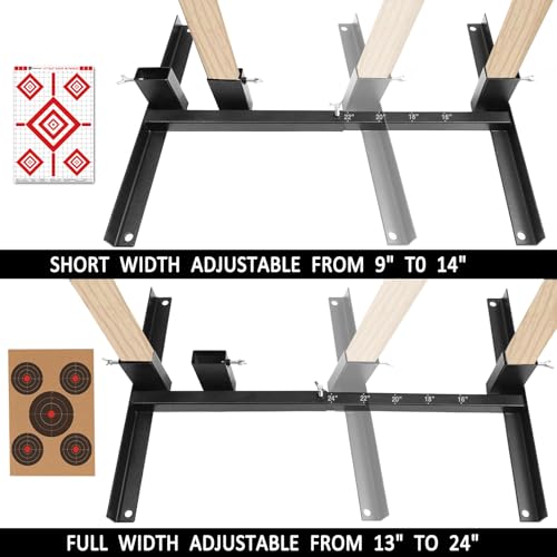 Atflbox 2 Pack Shooting Target Stand with 10pcs 17x25 Inch Sight in Paper Targets, Durable Paper Target Holder with Stable Adjustable Base for Cardboard Silhouette, H Shape, USPSA/IPSC, IDPA Practice by ATFLBOX - Used condition - Image 3