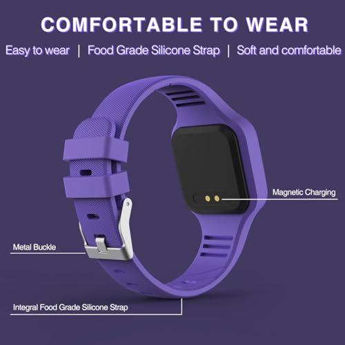Kids LED Fitness Tracker Watch, Sport Digital Watch with Pedometer Step Counter, Alarm Clock, IP67 Waterproof, No App Needed,Casual Wristwatch for Boys Girls Teens Students Ages 5-16 (Purple) by Focwony - Used condition - Image 6