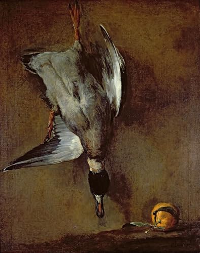 Poster canard colvert et orange Chardin : l'art classique pour sublimer les murs de votre salon