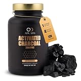 Ablabs Aktivkohle 2000mg Kapseln – Kokosnussschalen Aktivkohle Supplement zur Unterstützung bei Blähungen & Verdauung – Hochdosierte Digestive Comfort Formel – Vegane Aktivkohle Kapseln