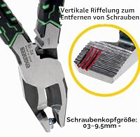 ENGINEER 205mm Kombizange Greifzange PZ-75 mit scherenartigen Klingen, vertikalen Backen zum Herausziehen von Schrauben und Crimpfunktion für nicht isolierte Steckverbinder. Ideal für Elektriker – Ansicht 4