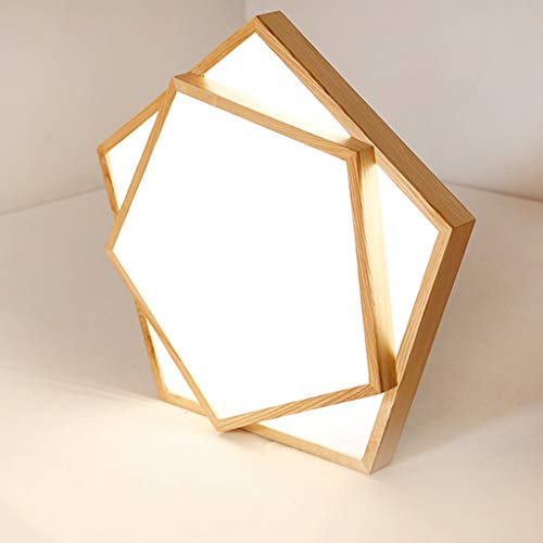 Luz de techo de madera maciza LED de 45cm para evitar el cansancio visual en el hogar 5
