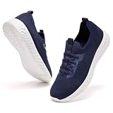 Mioceko Zapatillas Deporte Mujer Zapatillas Running Transpirables Zapatos Deportivos Antideslizantes Bambas sin Cordones Ligero Sneakers Causal Tenis Fitness Gym Azul 40.5 EU