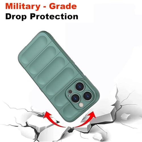 Image of Amazon Brand- Solimo Mobile Cover for Apple iPhone 15 Pro Max | Full Camera Protection | Liquid Silicon Case | Flexible Bumper Case for Apple iPhone 15 Pro Max (Green)