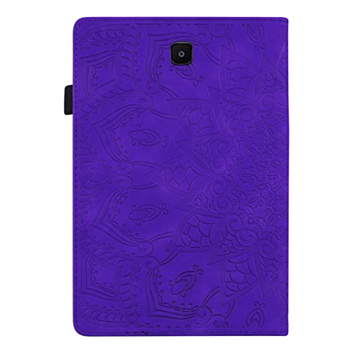 Étui Samsung Galaxy Tab A 8.0 T387 en cuir violet avec porte-carte