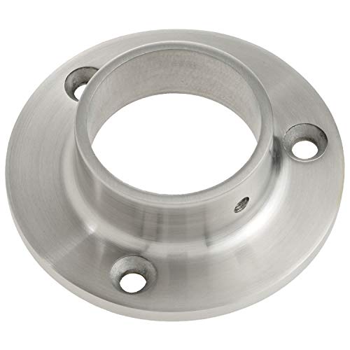 CROSO 70500 Flansch für Rohr ø 42,4 x 2,0 mm, Platten ø 84,5 mm, Edelstahl geschliffen V2A, Silber