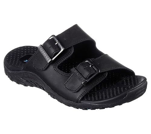 Skechers Women's Reggae Jammin Sandal,Black,6 M US