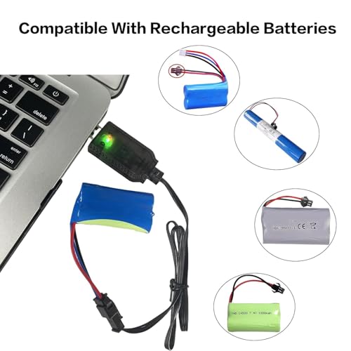 Image of 3.7V USB Charger Cable with SM-2PIN Plug Universal Compatible RC Car RC Plane RC Tank RC Boat and Other Remote Control Toys for 3.7V Lipo Battery USB Charger with Battery Protection (5)