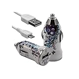  Seluxion HF01 – Cargador de coche USB con cable Data para LG: E900 Optimus 7/E960 Google Nexus 4/E975 Optimus G/GD550