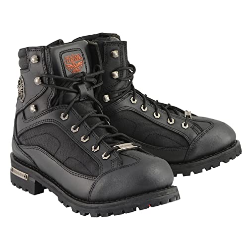 Image of Milwaukee Leather Men's Leather Lace-Up Riding Boots - Motorcycle Biker Footwear for Street & Daily Wear