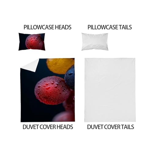 Parure housse de couette single microfibre fruit 3D garçon 135x200 - 5