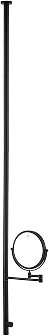 Brass Countertop Basin Bathroom Cabinet Hot and Cold Water Ceiling Faucet with Cosmetic Mirror in-Wall Concealed Ceiling High-end Faucet Creative Artistic Style (Matt Black)