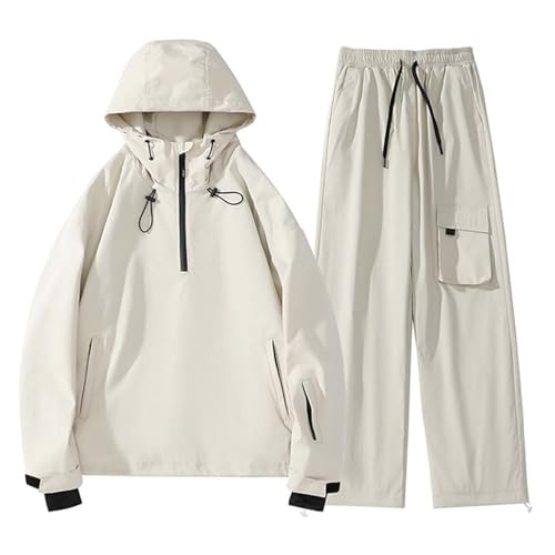 Tenue de Pluie Homme Femme Veste Coupe Vent + Pantalon Imperméable Combinaison de Pluie Unisexe de Velo Sport Veste Imperméable + Surpantalon Vêtements Imperméables Ensemble Impermeable 2 Pieces