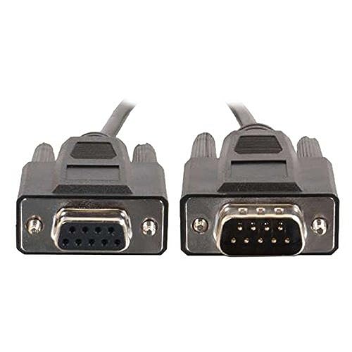 C2G 52030 DB9 M/F Serial RS232 Extension Cable, Black (6 Feet, 1.82 Meters)