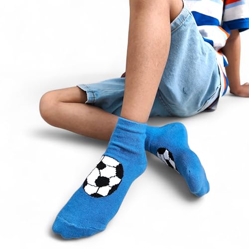 Image of Kid's Socks for Boys and Girls - Made with Soft & Breathable Cotton with Antibacterial Wash, Pack Of 5, Suitable for all day long use
