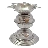 Stainless Steel Diyas for Pooja Deepak for Puja Aarti Oil Lamp Pooja Articles Home Decor Item Showpieces House Warming Decoration Aarti Puja at Hindu Temple Mandir Religious Diwali Gifts